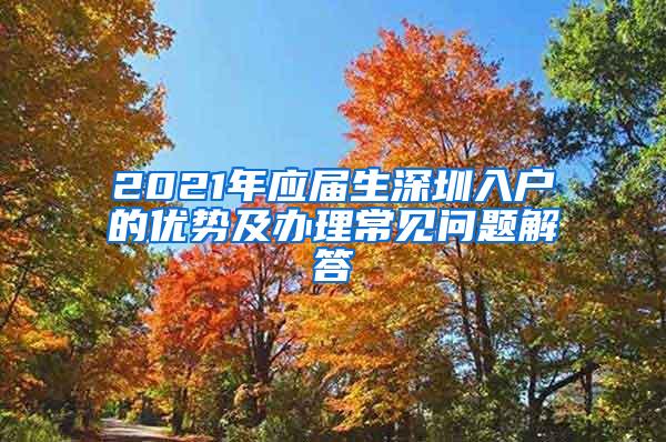 2021年应届生深圳入户的优势及办理常见问题解答