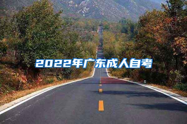 2022年广东成人自考