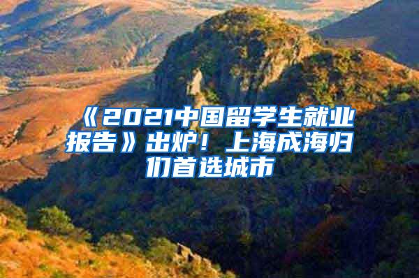 《2021中国留学生就业报告》出炉！上海成海归们首选城市
