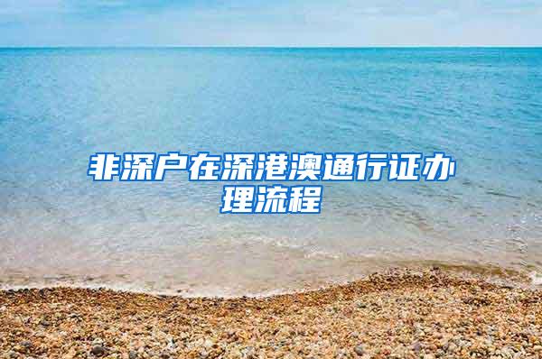 非深户在深港澳通行证办理流程