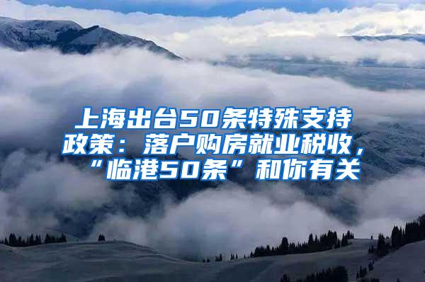 上海出台50条特殊支持政策：落户购房就业税收，“临港50条”和你有关→