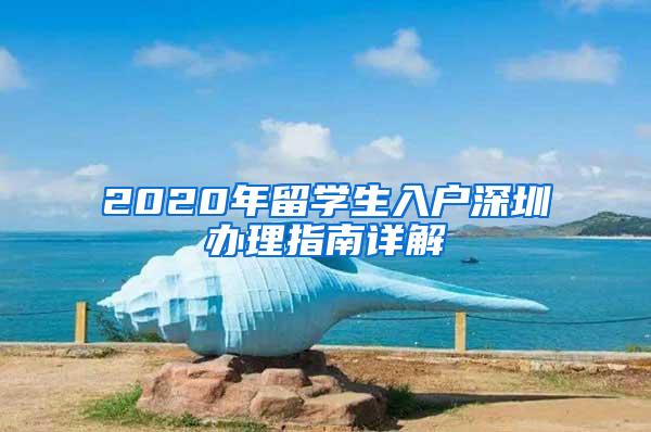 2020年留学生入户深圳办理指南详解