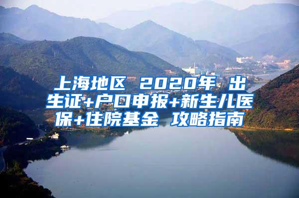 上海地区 2020年 出生证+户口申报+新生儿医保+住院基金 攻略指南