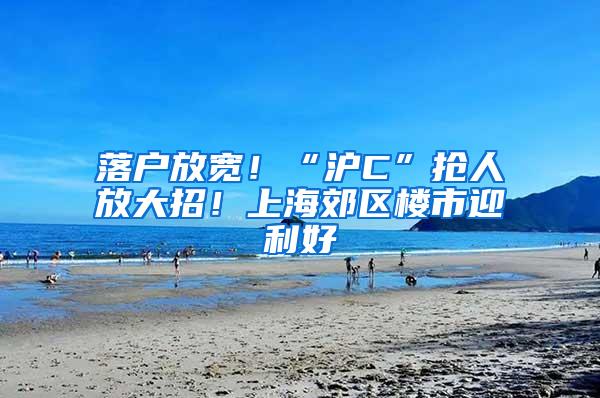 落户放宽！“沪C”抢人放大招！上海郊区楼市迎利好