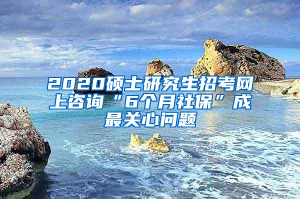 2020硕士研究生招考网上咨询“6个月社保”成最关心问题