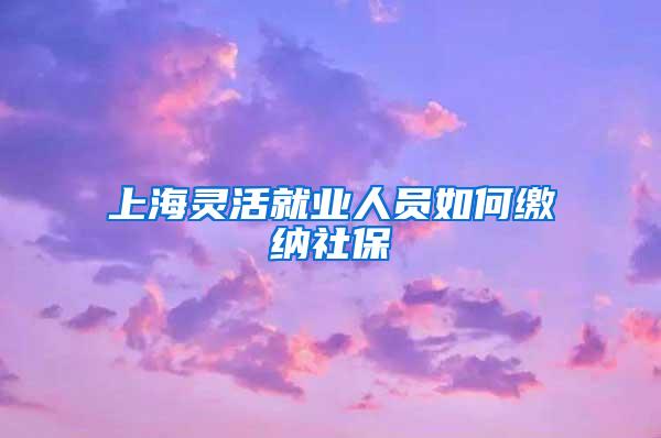 上海灵活就业人员如何缴纳社保