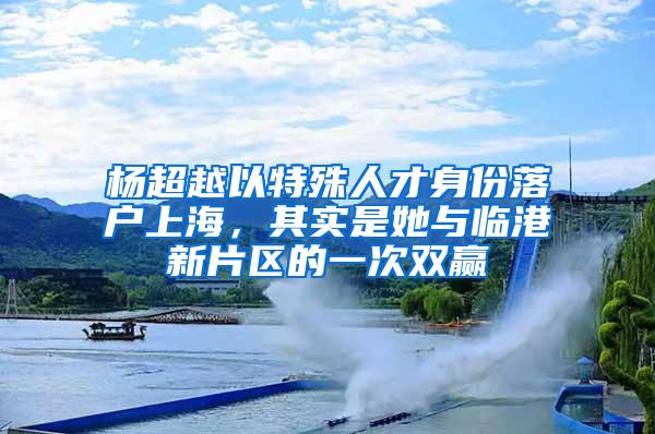 杨超越以特殊人才身份落户上海，其实是她与临港新片区的一次双赢