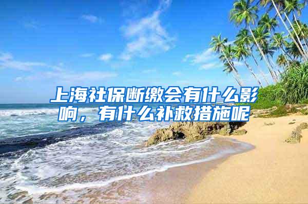 上海社保断缴会有什么影响，有什么补救措施呢