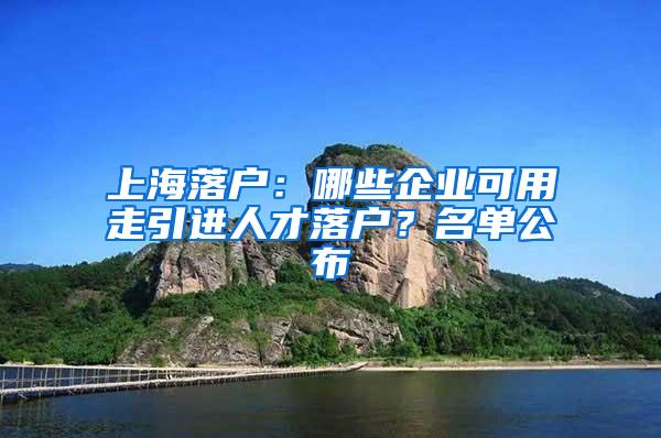 上海落户：哪些企业可用走引进人才落户？名单公布