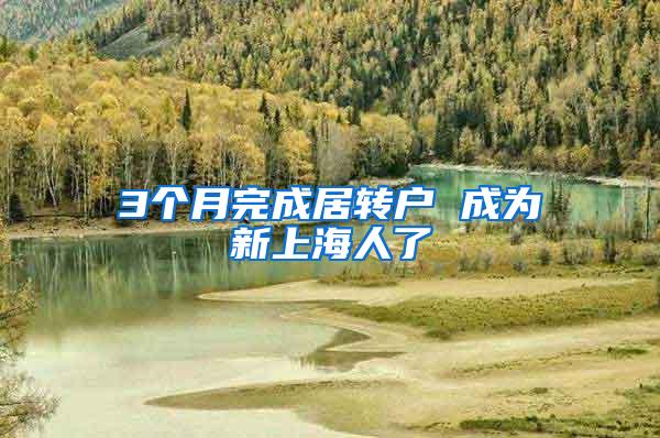 3个月完成居转户 成为新上海人了