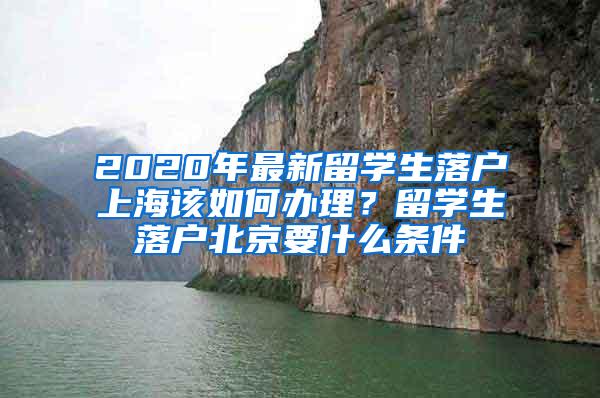 2020年最新留学生落户上海该如何办理？留学生落户北京要什么条件