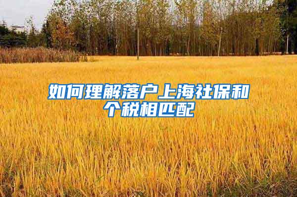 如何理解落户上海社保和个税相匹配