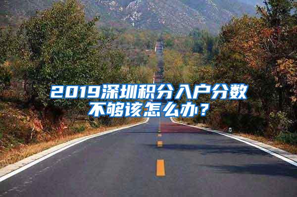 2019深圳积分入户分数不够该怎么办？