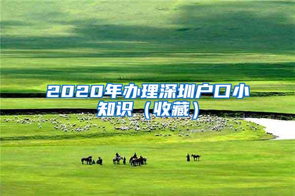 2020年办理深圳户口小知识（收藏）