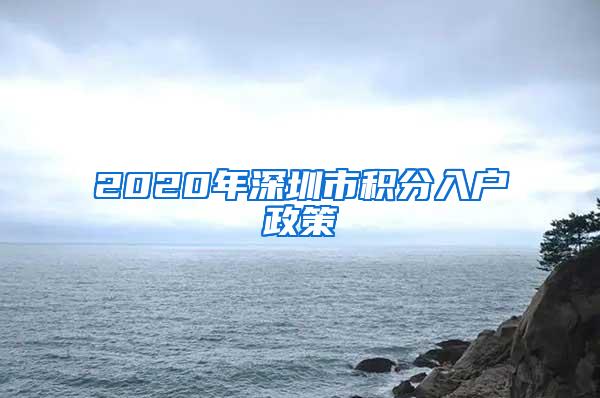 2020年深圳市积分入户政策