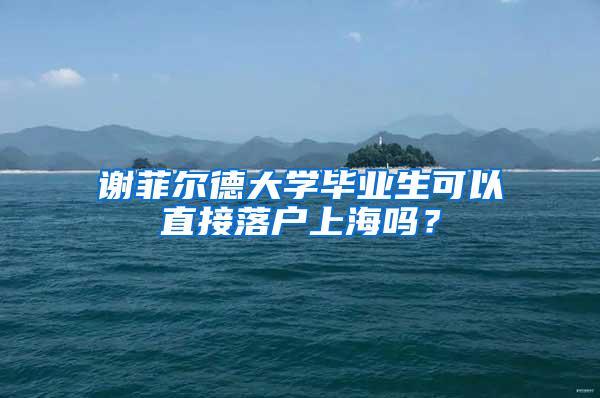 谢菲尔德大学毕业生可以直接落户上海吗？