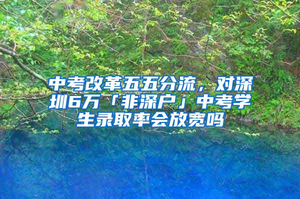 中考改革五五分流，对深圳6万「非深户」中考学生录取率会放宽吗