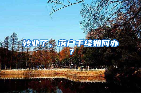 转业了，落户手续如何办？