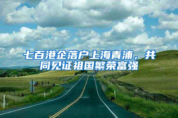 七百港企落户上海青浦，共同见证祖国繁荣富强