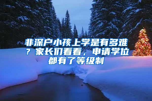 非深户小孩上学是有多难？家长们看看，申请学位都有了等级制