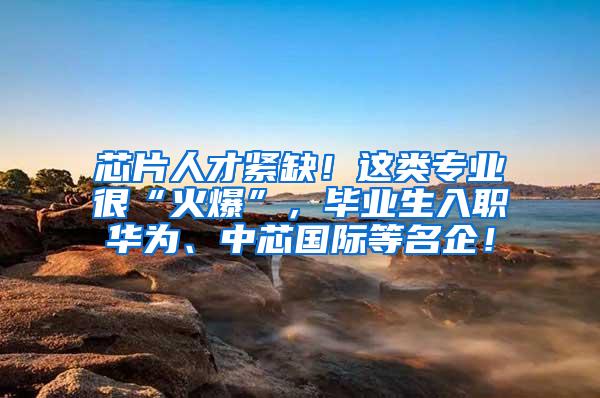 芯片人才紧缺！这类专业很“火爆”，毕业生入职华为、中芯国际等名企！