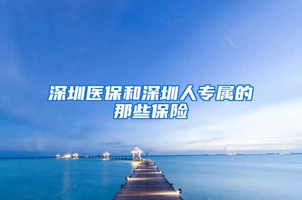 深圳医保和深圳人专属的那些保险