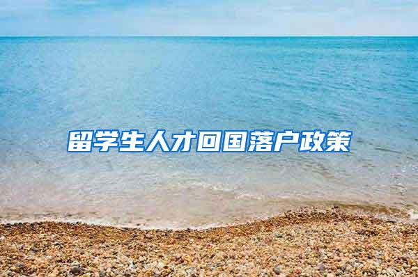 留学生人才回国落户政策