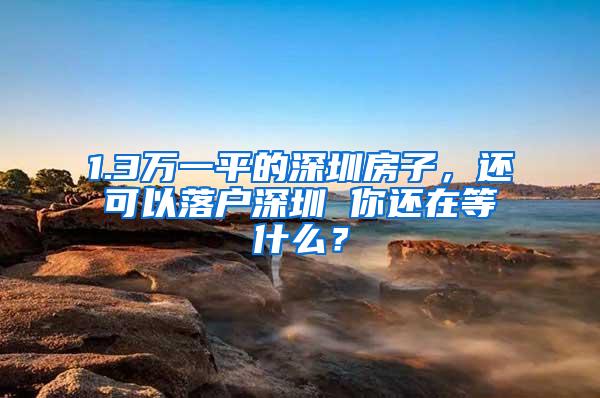 1.3万一平的深圳房子，还可以落户深圳 你还在等什么？