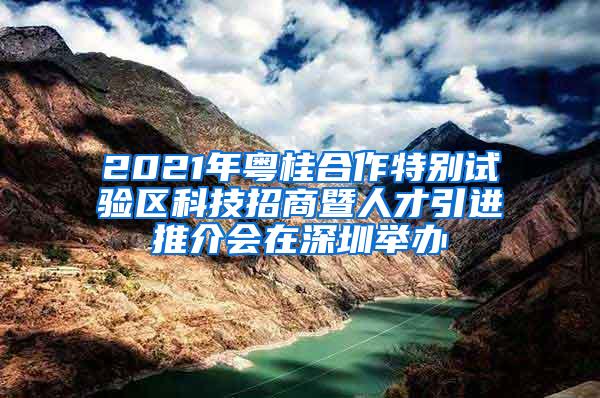 2021年粤桂合作特别试验区科技招商暨人才引进推介会在深圳举办