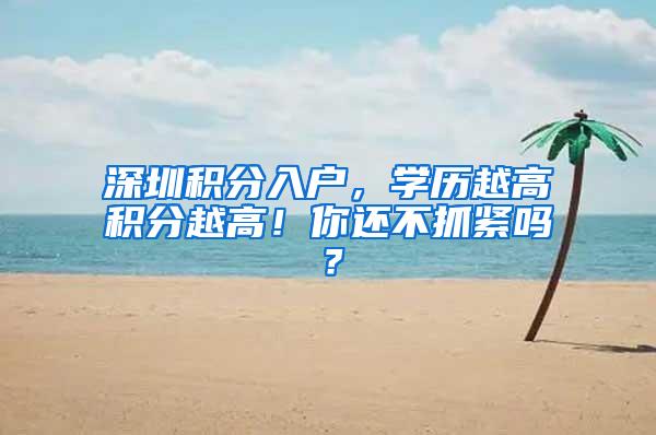 深圳积分入户，学历越高积分越高！你还不抓紧吗？