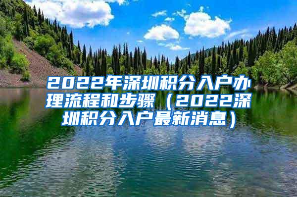 2022年深圳积分入户办理流程和步骤（2022深圳积分入户最新消息）