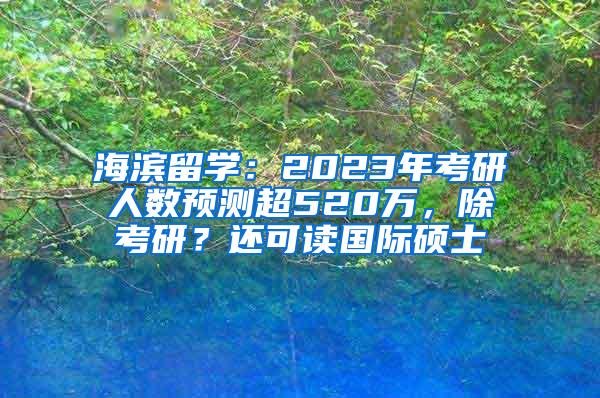 海滨留学：2023年考研人数预测超520万，除考研？还可读国际硕士