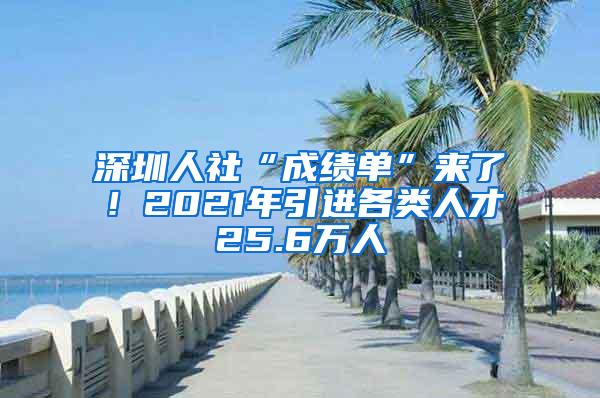 深圳人社“成绩单”来了！2021年引进各类人才25.6万人