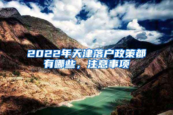 2022年天津落户政策都有哪些，注意事项