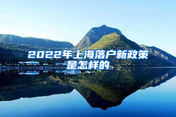 2022年上海落户新政策是怎样的