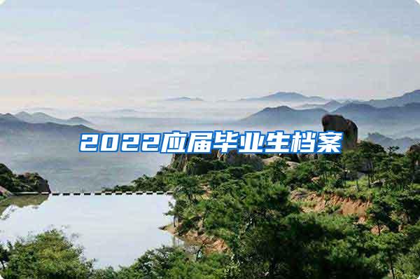 2022应届毕业生档案