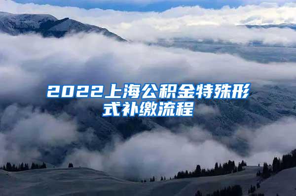 2022上海公积金特殊形式补缴流程