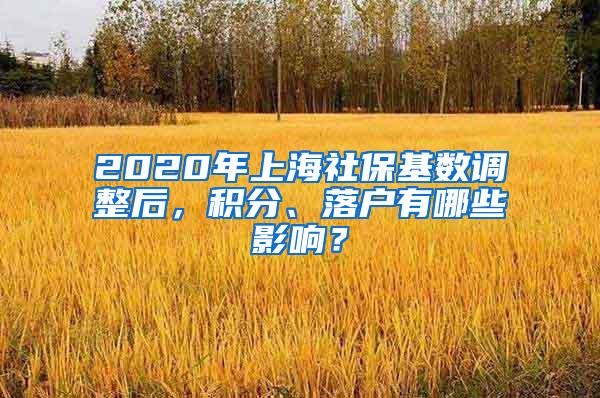 2020年上海社保基数调整后，积分、落户有哪些影响？