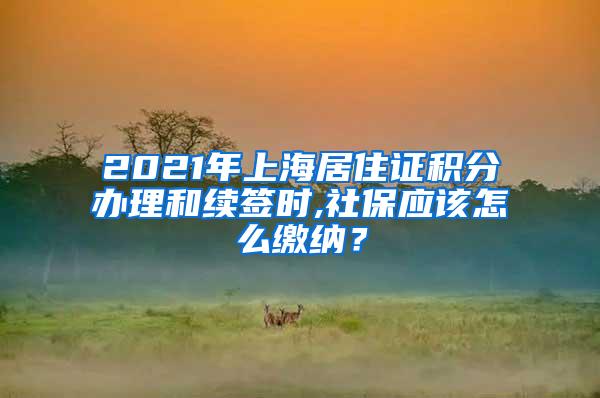 2021年上海居住证积分办理和续签时,社保应该怎么缴纳？