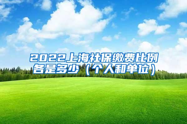 2022上海社保缴费比例各是多少（个人和单位）