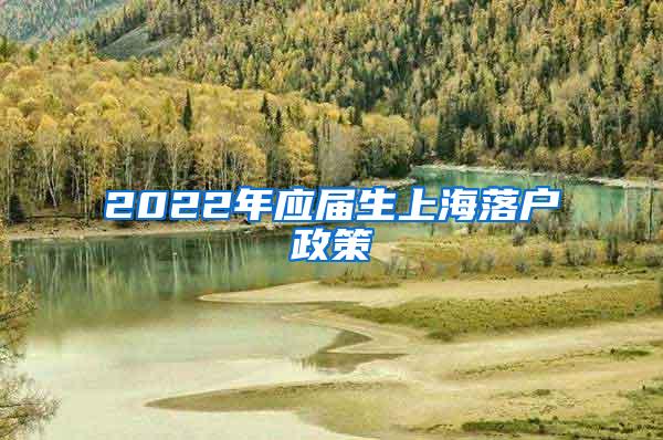 2022年应届生上海落户政策