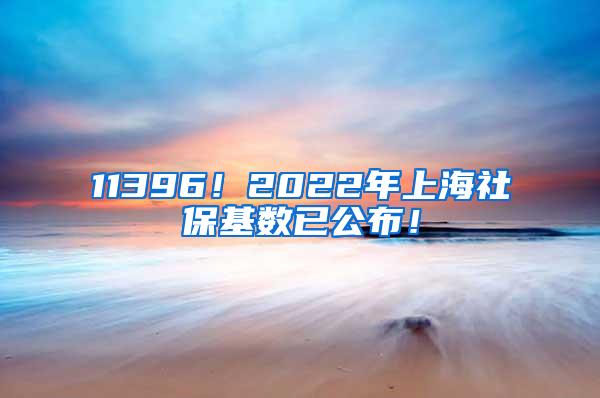 11396！2022年上海社保基数已公布！