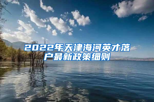 2022年天津海河英才落户最新政策细则