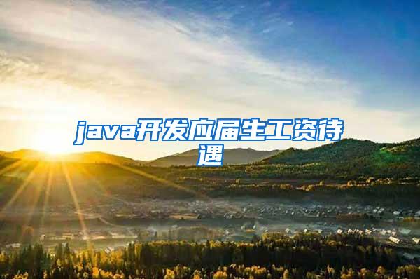 java开发应届生工资待遇