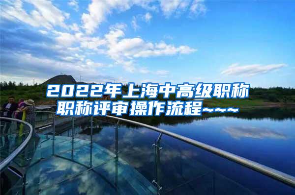 2022年上海中高级职称职称评审操作流程~~~