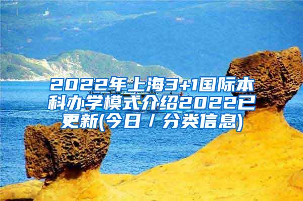 2022年上海3+1国际本科办学模式介绍2022已更新(今日／分类信息)