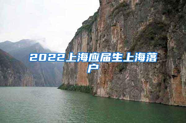 2022上海应届生上海落户