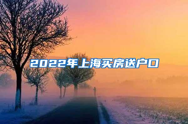 2022年上海买房送户口