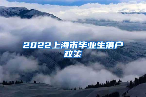 2022上海市毕业生落户政策
