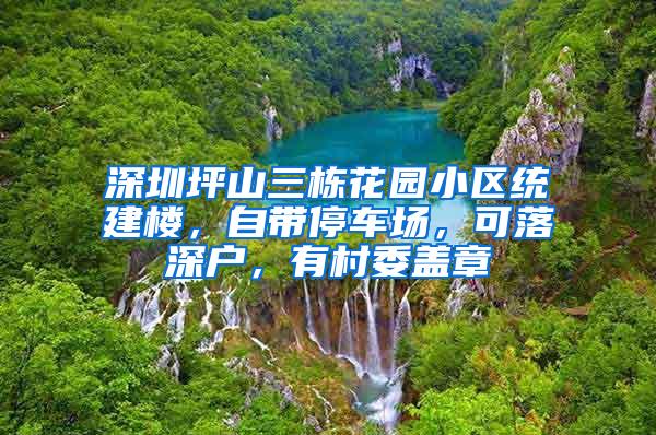 深圳坪山三栋花园小区统建楼，自带停车场，可落深户，有村委盖章